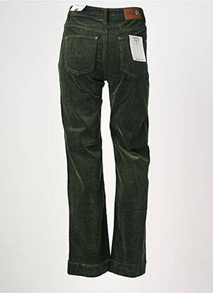 Pantalon droit stretch taille haute vert KAROSTAR femme