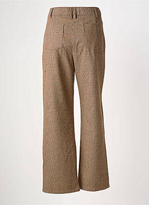 Pantalon droit taille haute taille haute marron CALIE femme