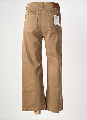 Jeans coupe large stretch taille haute marron KAROSTAR femme