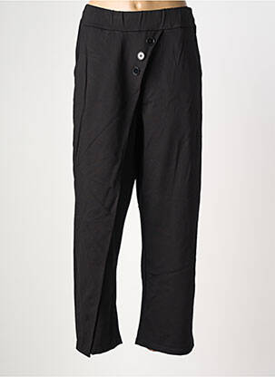 Pantalon droit stretch taille normale noir MINA ROSA femme