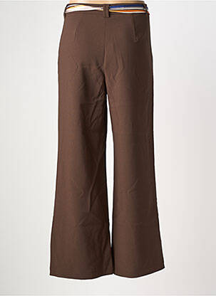 Pantalon flare taille normale taille normale marron BY ONE femme