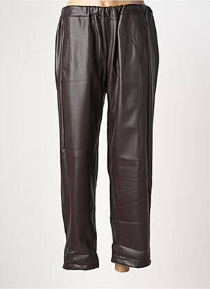 Pantalon droit taille élastique taille normale marron INTUITION femme