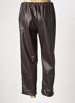Pantalon droit taille élastique taille normale marron INTUITION femme