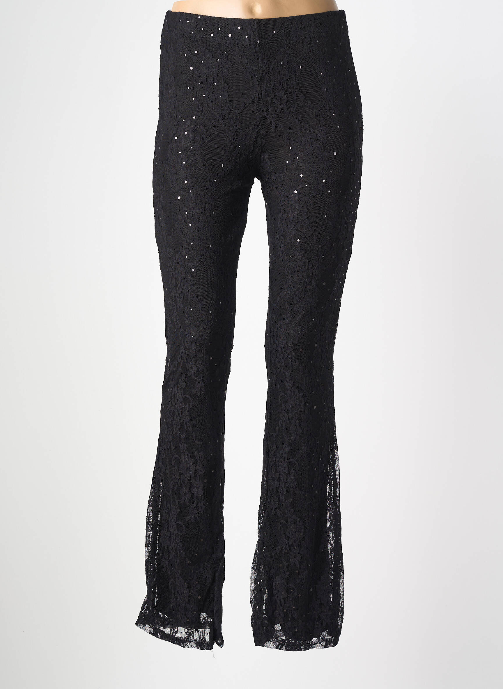 Pantalon slim taille élastique taille normale noir LOVIKA femme
