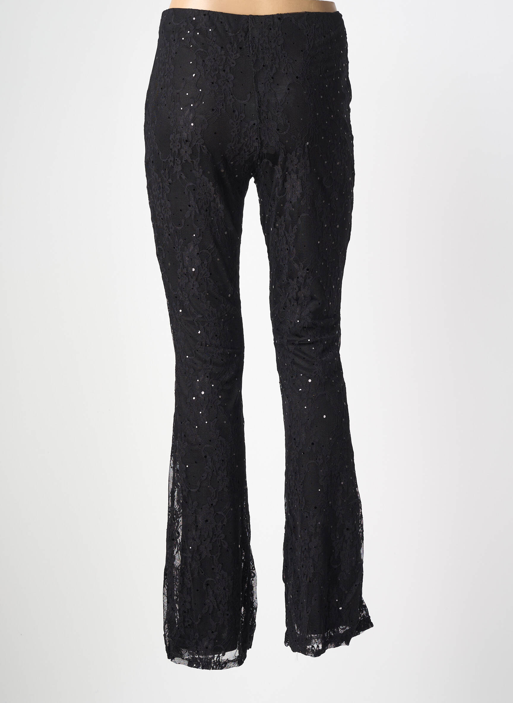 Pantalon slim taille élastique taille normale noir LOVIKA femme