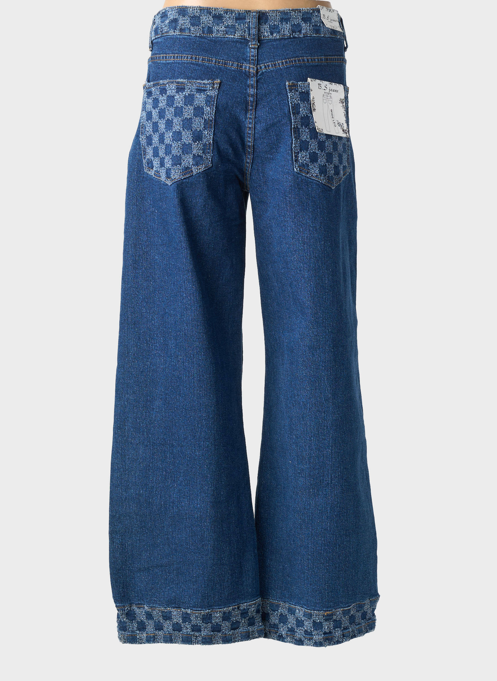 Jeans coupe large taille normale taille normale bleu BS JEANS femme