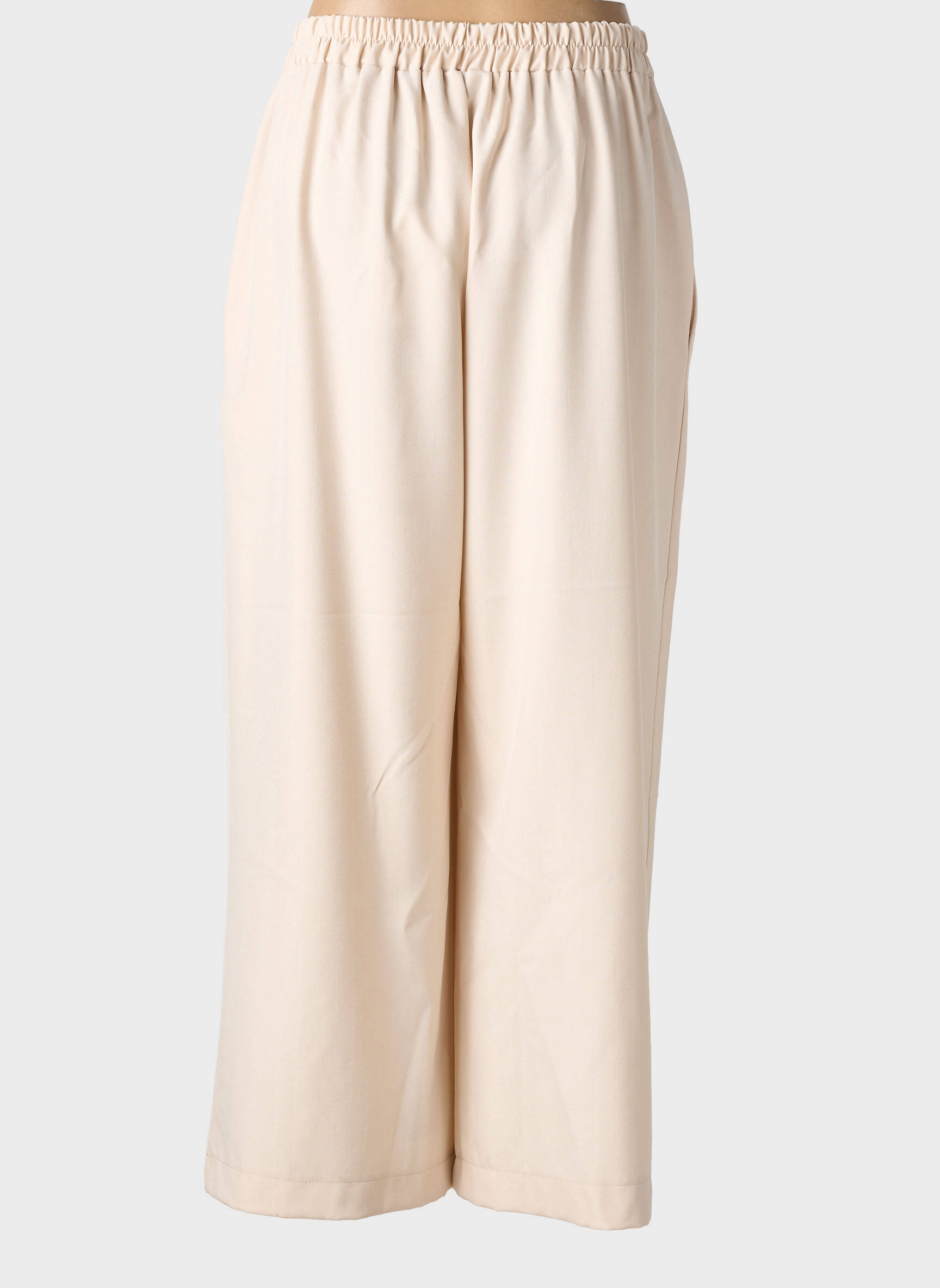 Pantalon large taille normale taille normale beige C'MELODIE femme