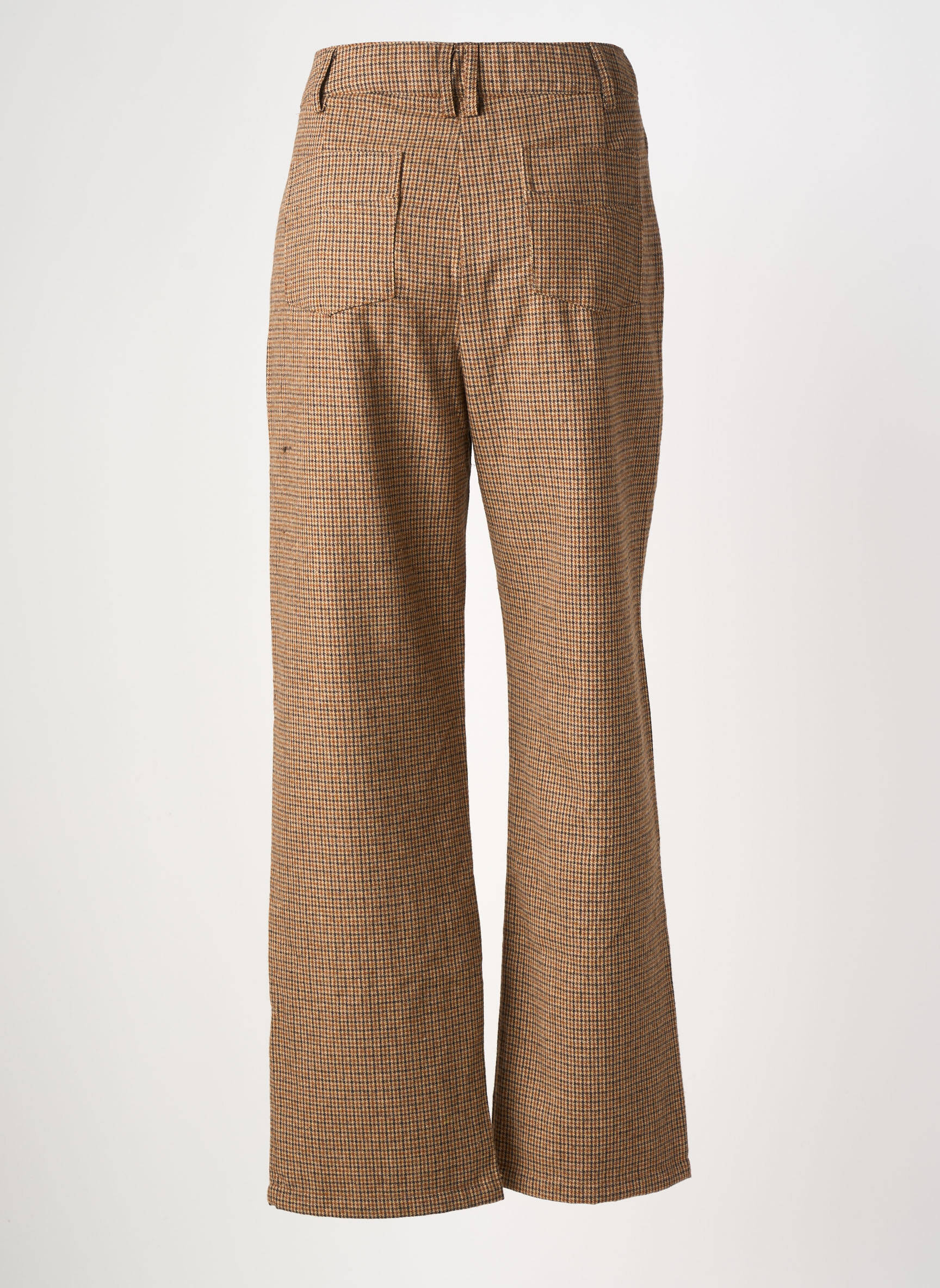 Pantalon droit taille haute taille haute marron CALIE femme