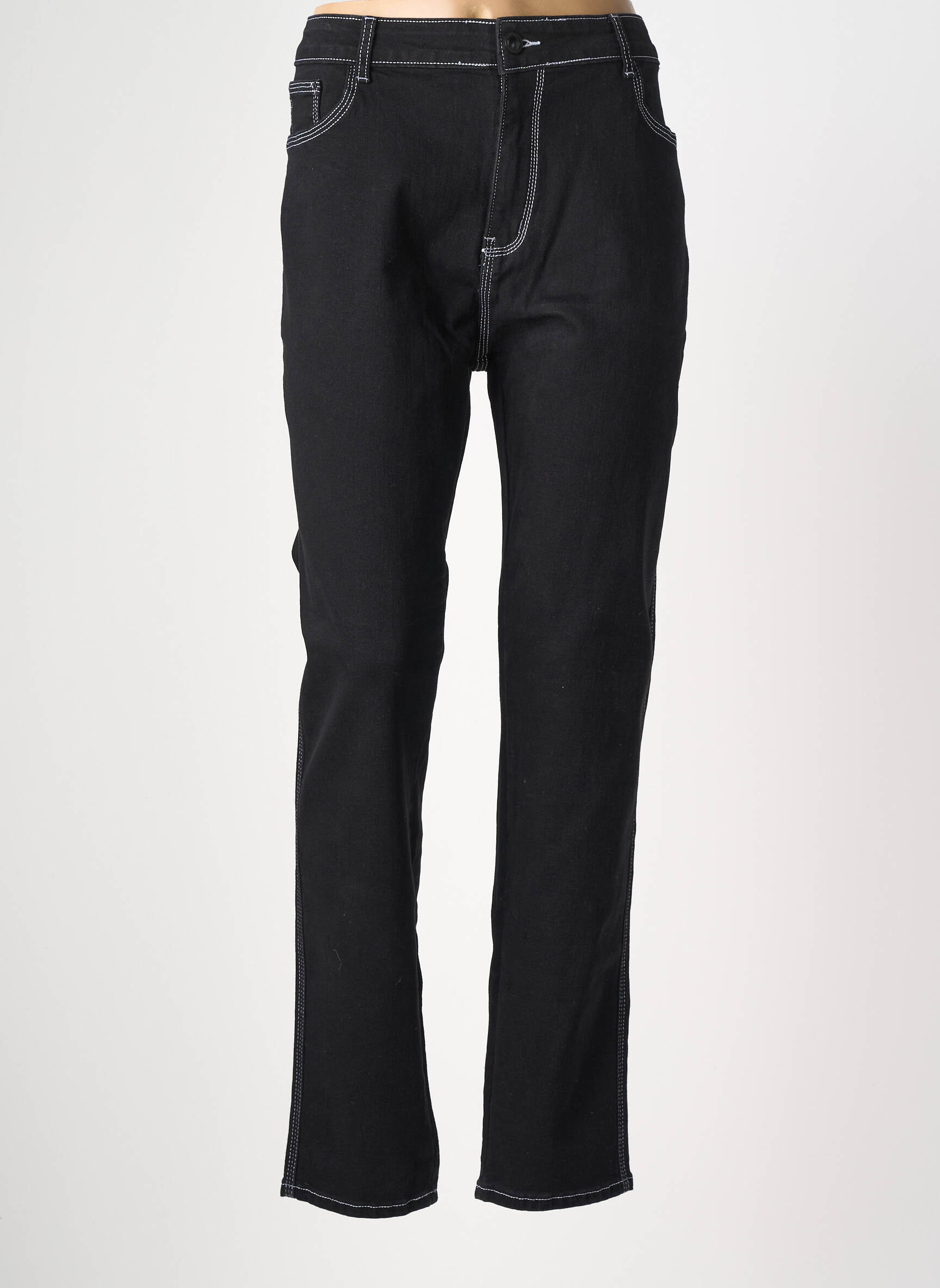 Jeans coupe slim stretch taille normale noir BS JEANS femme