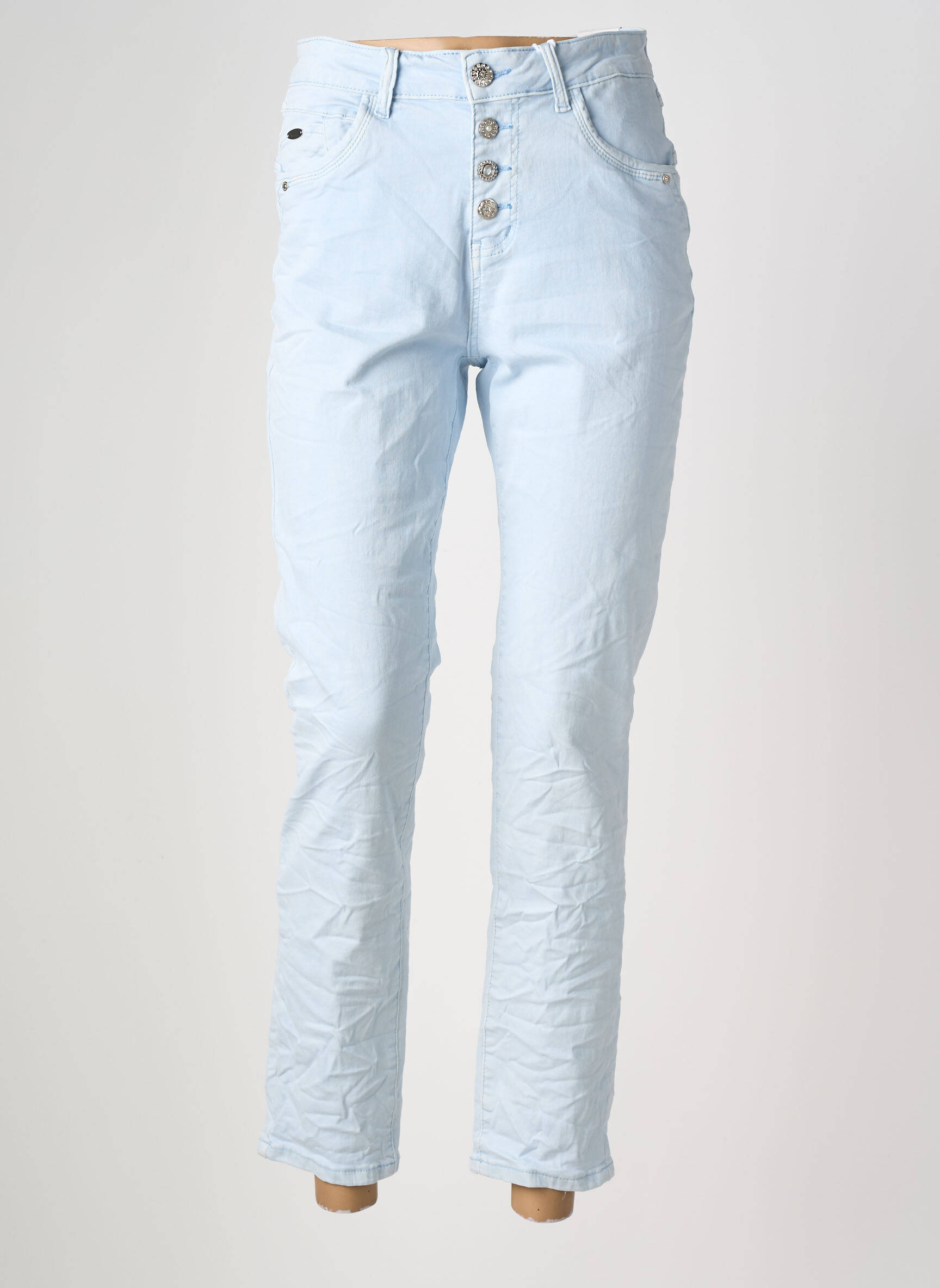 Pantalon slim stretch taille normale bleu KAROSTAR femme