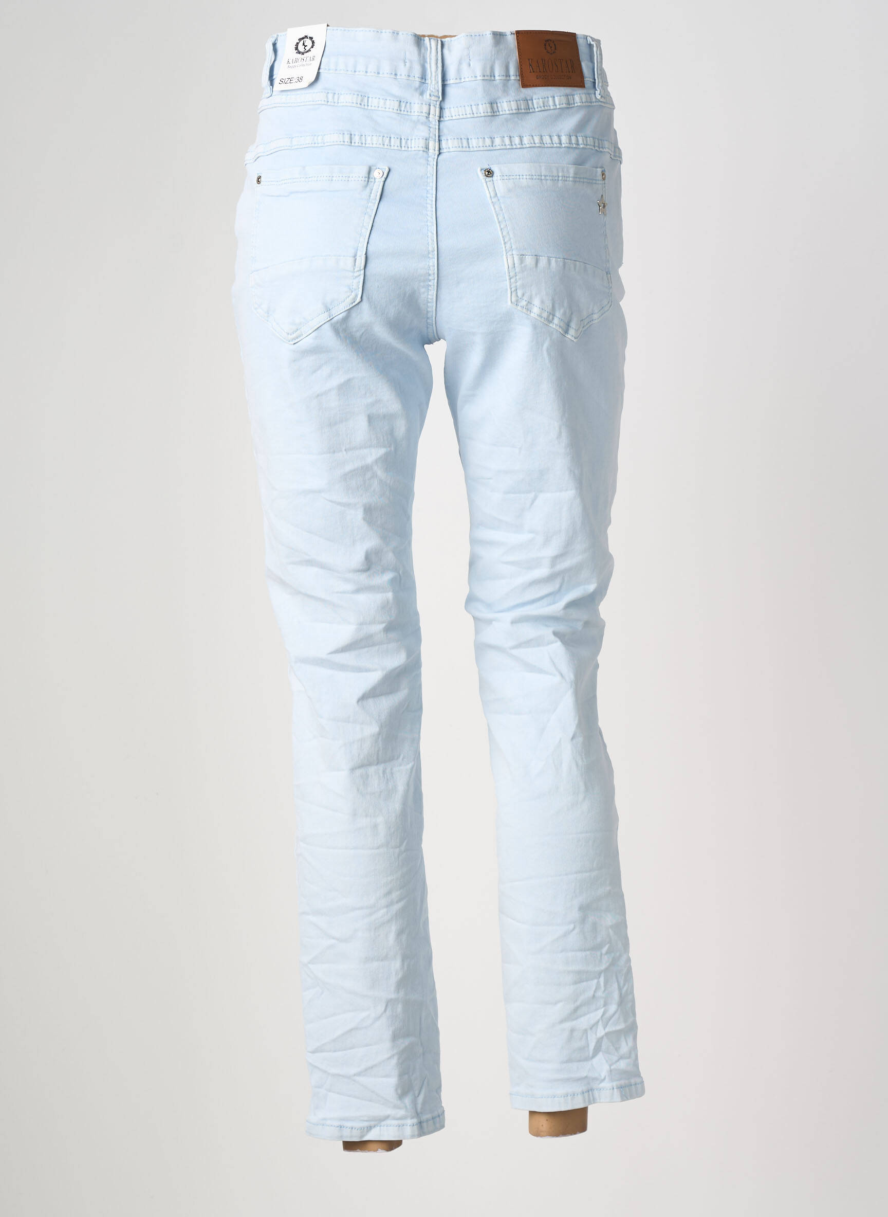 Pantalon slim stretch taille normale bleu KAROSTAR femme