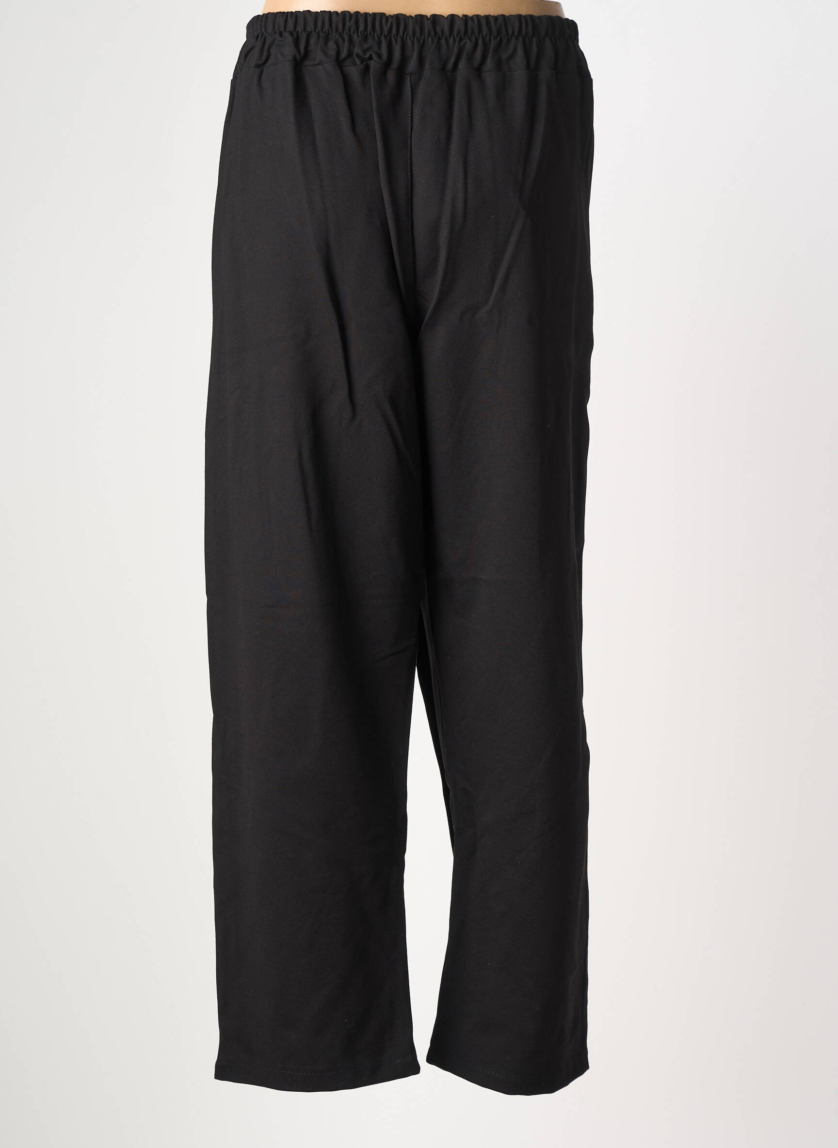 Pantalon droit stretch taille normale noir MINA ROSA femme