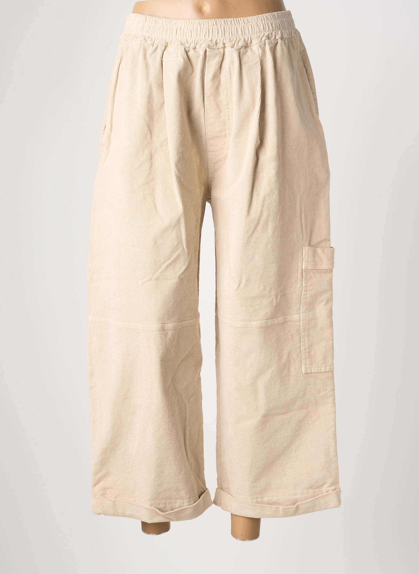 Pantalon large poches taille normale beige JOHANNA PARIS femme