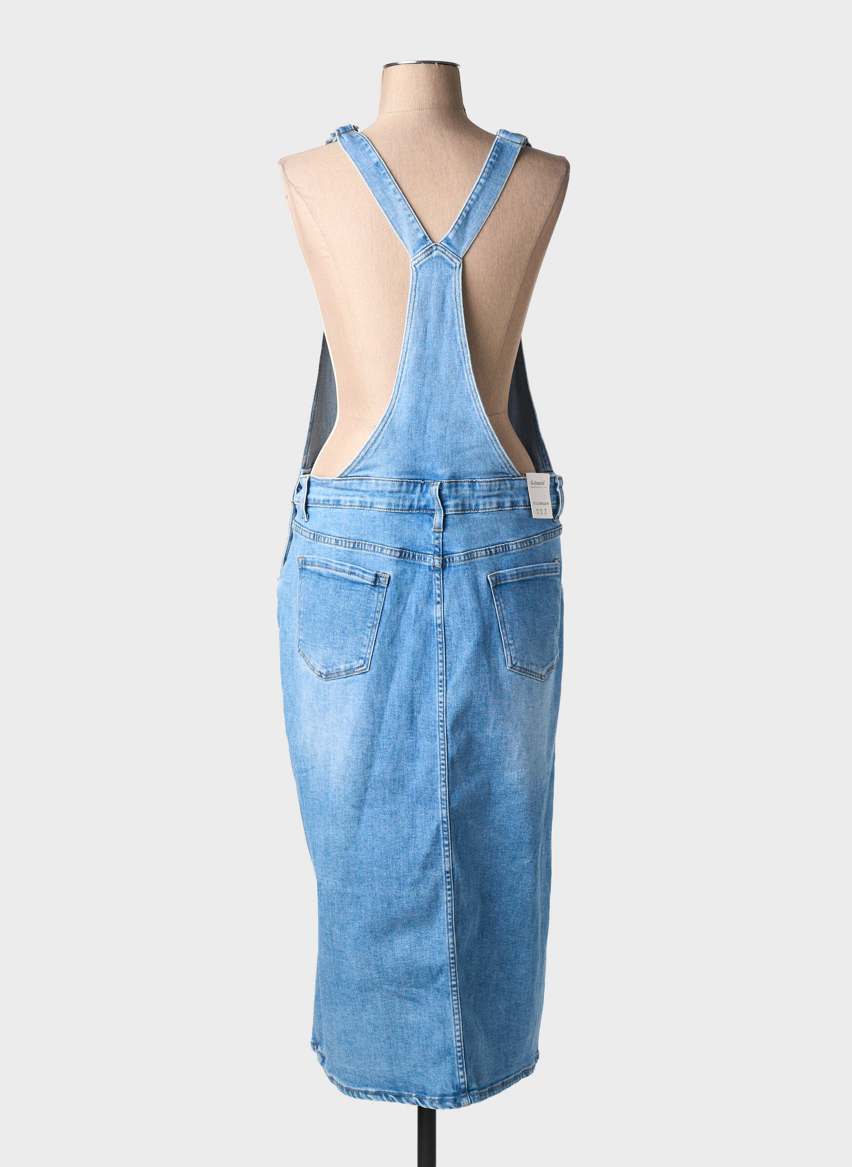 Robe longue sans manche sans manche bleu G-SMACK femme