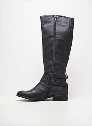 Bottes matière lisse talon de 4 à 6cm noir MADISON femme