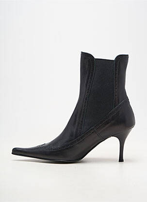 Bottines/boots matière lisse talon de 7 à 9cm noir ILARIO FERUCCI femme