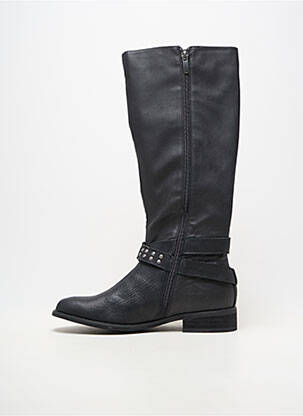 Bottes matière lisse talon plat jusqu'à 3cm noir MADISON femme