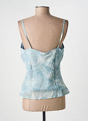 Top imprimé fantaisie fines bretelles bleu EVA KAYAN femme