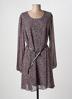 Robe courte coupe fluide manches longues noir GAUDI femme