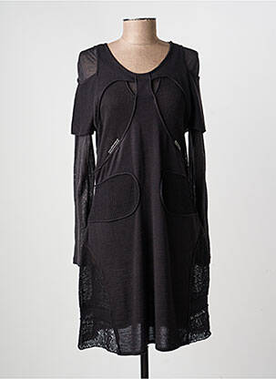 Robe mi-longue manches longues manches longues noir ALDO MARTIN'S femme