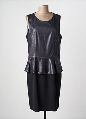 Robe mi-longue sans manche sans manche noir PAUL BRIAL femme