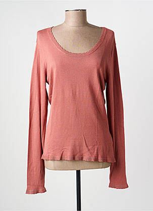 Pull coupe cintrée manches longues rose ICHI femme