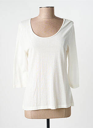 Pull coupe cintrée manches 3/4 blanc ALDO MARTIN'S femme
