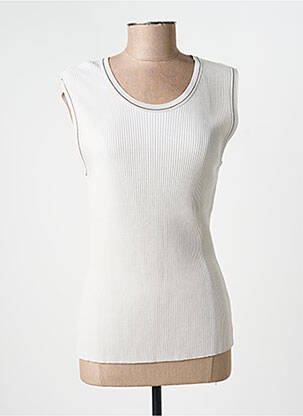 Pull coupe cintrée sans manche gris RODIER femme