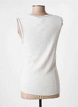 Pull coupe cintrée sans manche gris RODIER femme