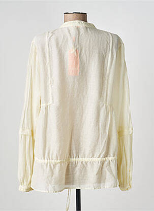 Blouse légère et transparente manches longues jaune HUGO BOSS femme