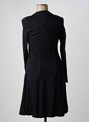 Robe mi-longue manches longues manches longues noir CAP JULUCA femme