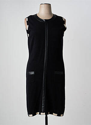 Robe mi-longue sans manche sans manche noir ANANKE femme