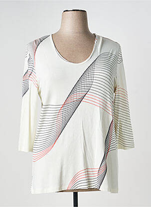 T-shirt manches 3/4 manches 3/4 beige NATHALIE CHAIZE femme
