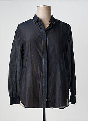 Chemisier coupe fluide manches longues noir HUGO BOSS femme