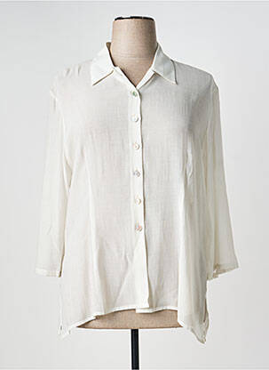 Chemisier tissage crêpe manches 3/4 beige CAROLE RICHARD femme