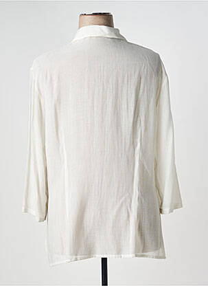 Chemisier tissage crêpe manches 3/4 beige CAROLE RICHARD femme