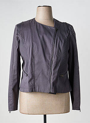 Veste casual poches gris EVA KAYAN femme