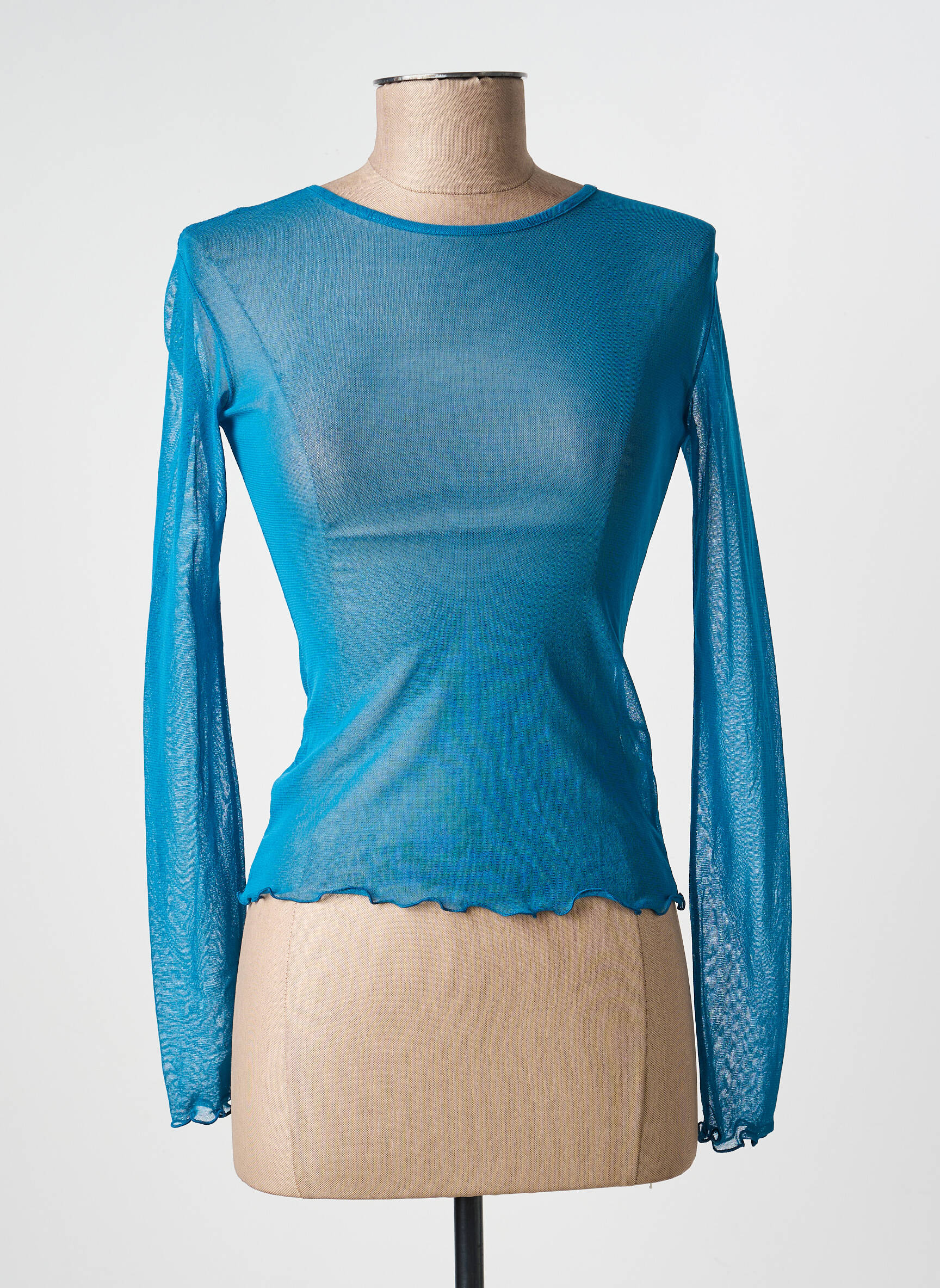 Top manches longues manches longues bleu LORANA.G femme