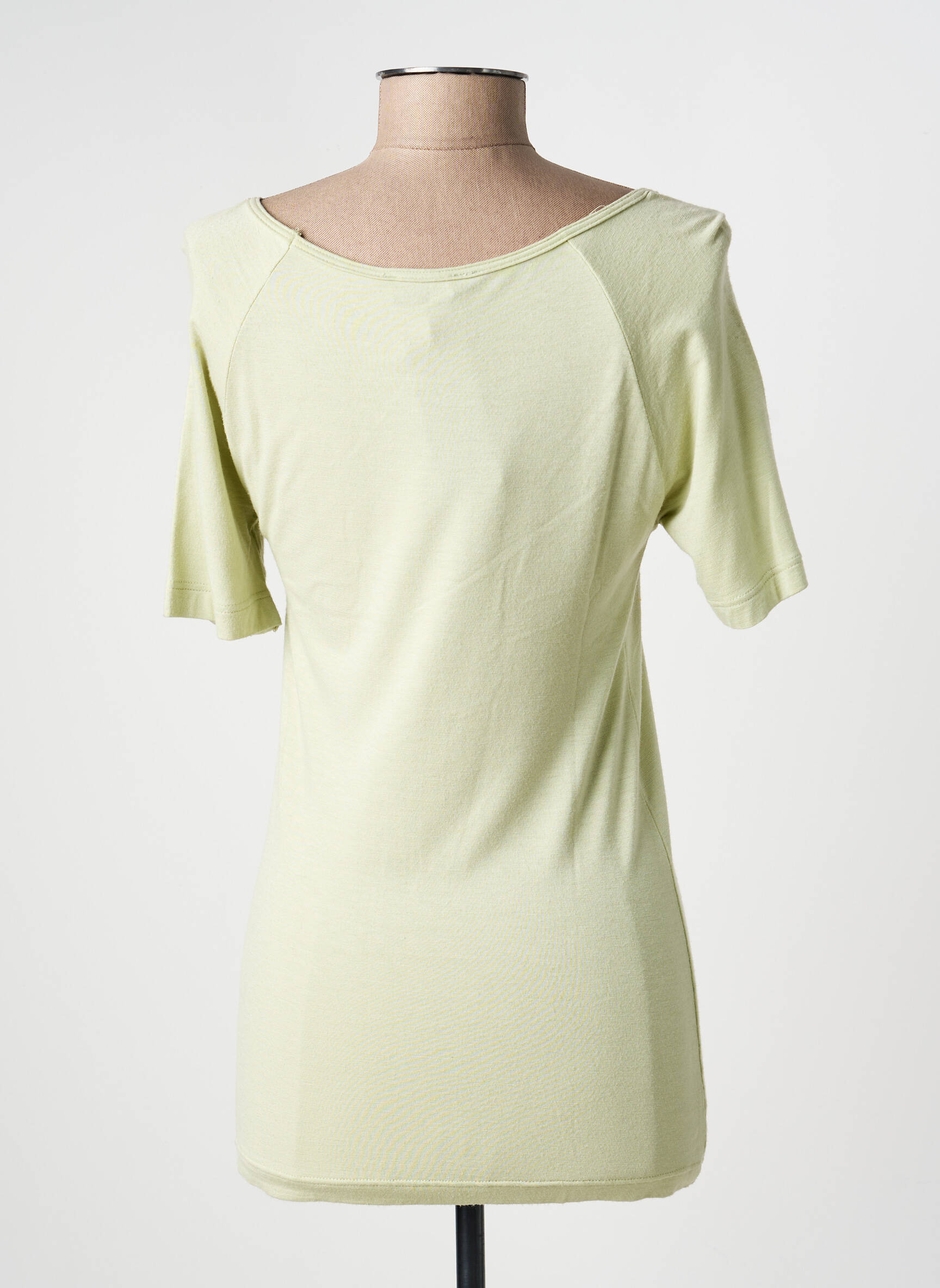 T-shirt stretch manches courtes vert MAILLE EN PLUS femme