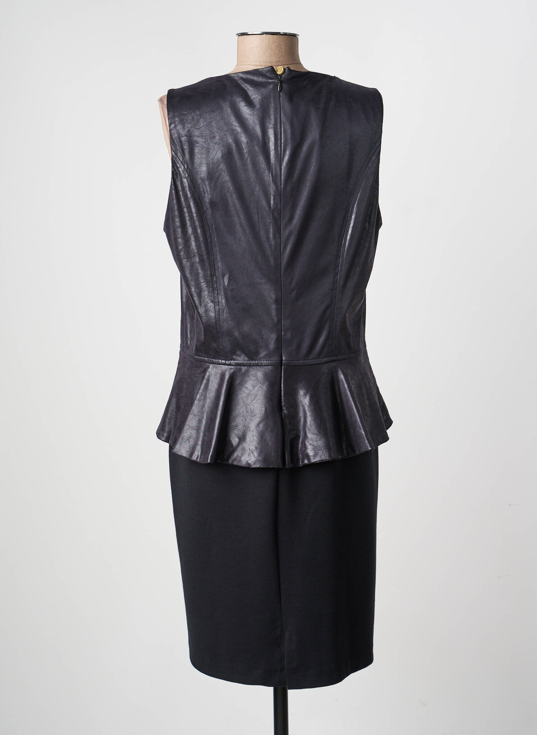 Robe mi-longue sans manche sans manche noir PAUL BRIAL femme