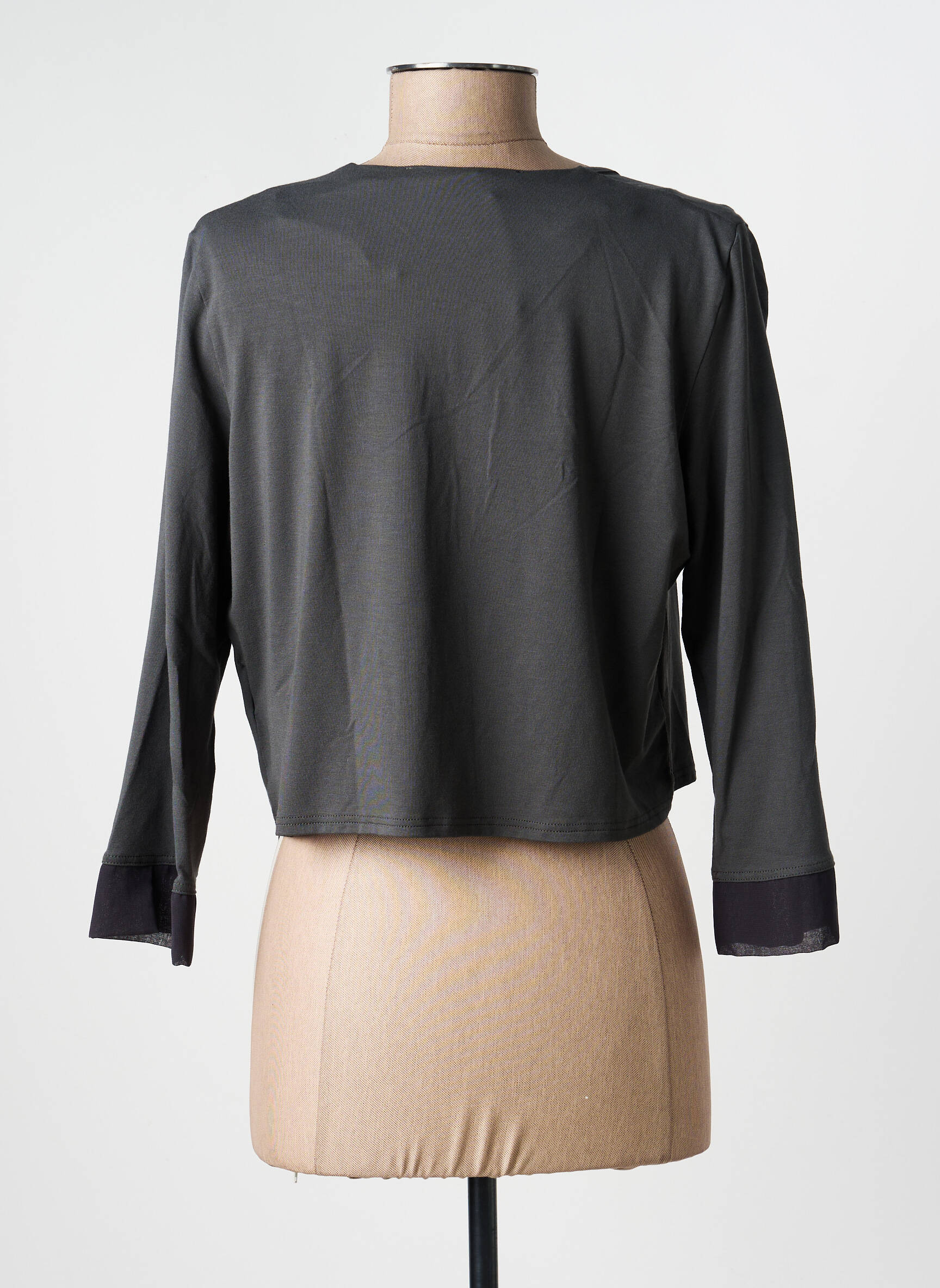 Gilet manches longues manches 3/4 gris MADO ET LES AUTRES femme