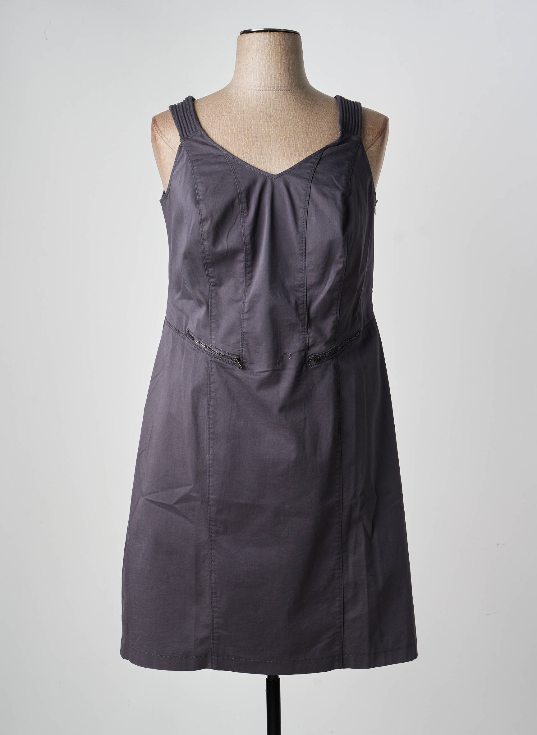 Robe courte sans manche sans manche gris EVA KAYAN femme