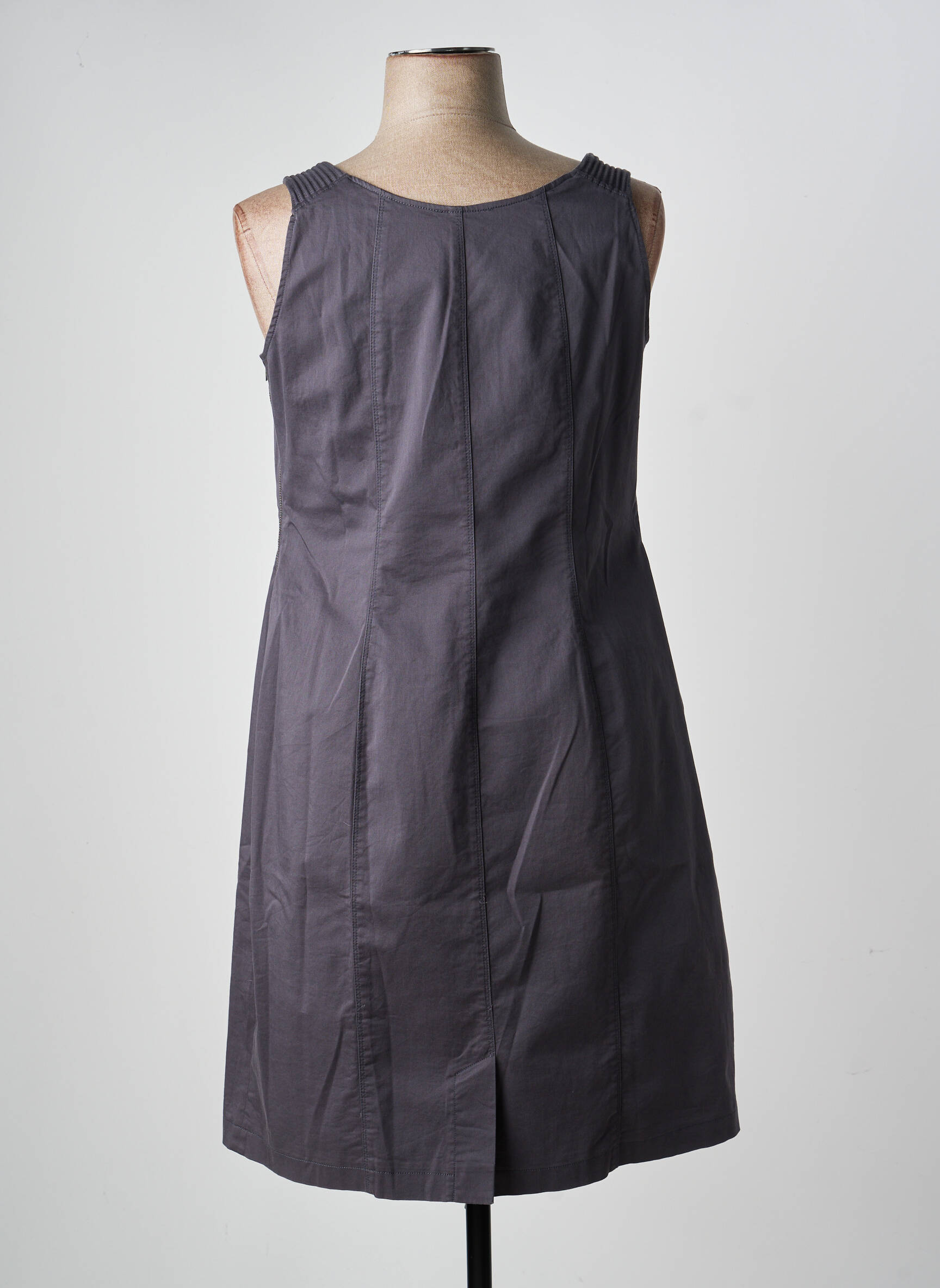 Robe courte sans manche sans manche gris EVA KAYAN femme