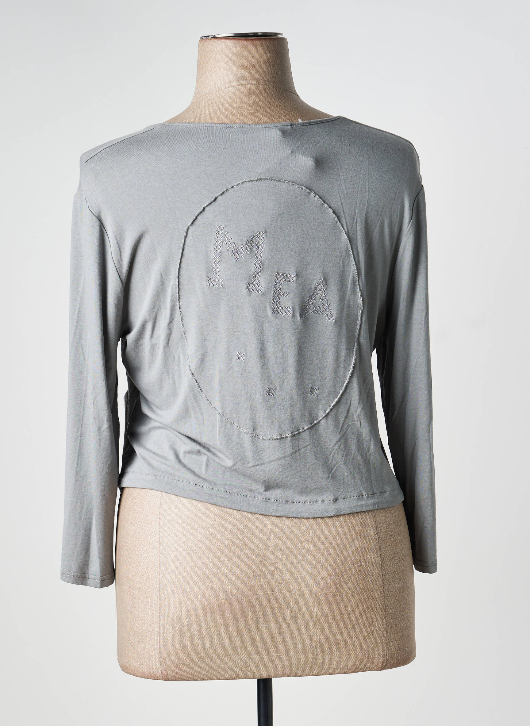 Gilet manches longues manches 3/4 gris MADO ET LES AUTRES femme