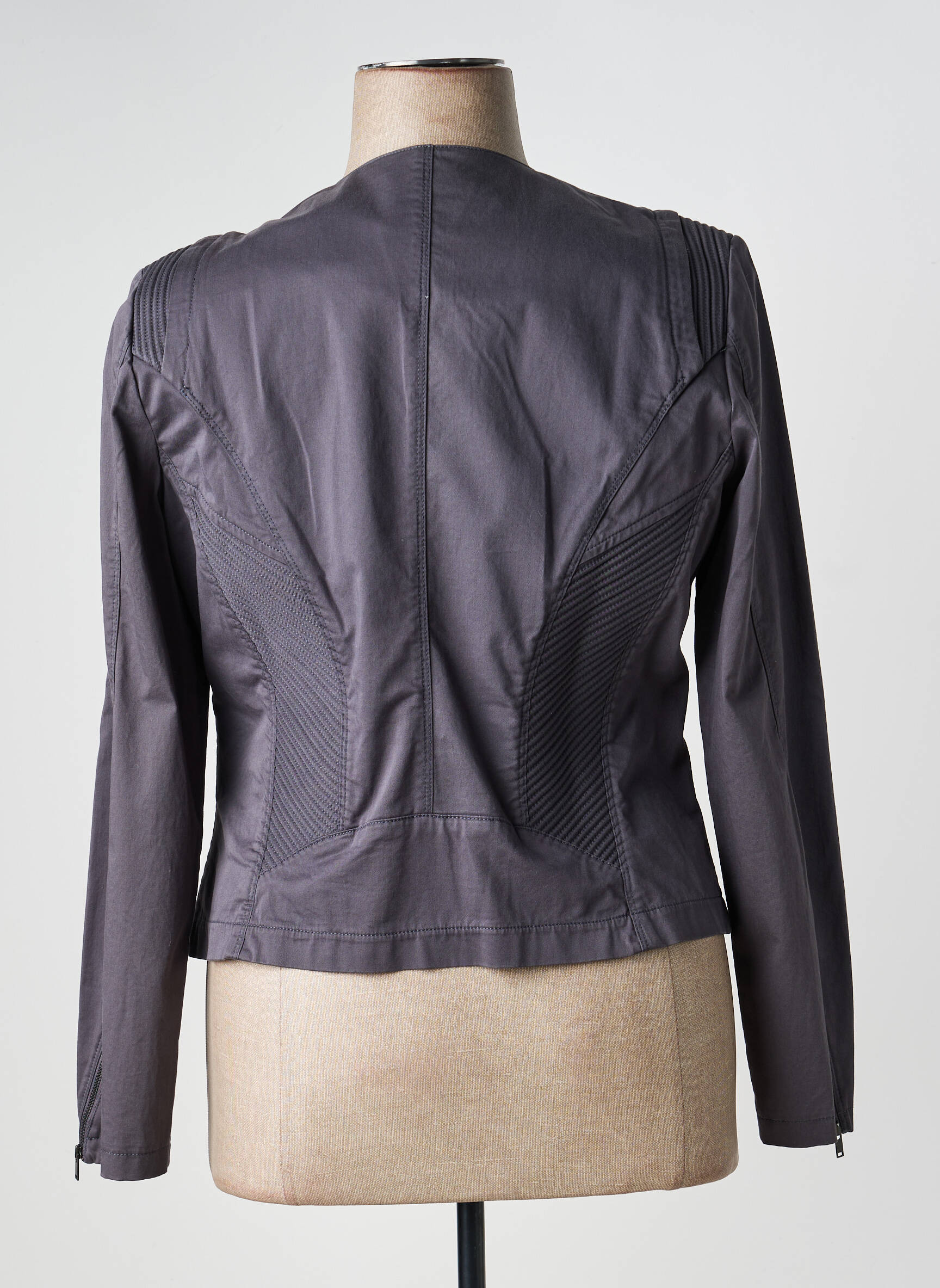 Veste casual poches gris EVA KAYAN femme