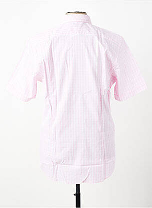 Chemise manches courtes imprimé carreaux rose PIERRE CARDIN homme