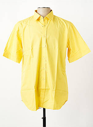Chemise manches courtes poches jaune JEAN CHATEL homme