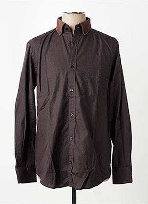 Chemise manches longues poches marron SERGE BLANCO homme