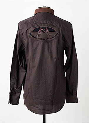 Chemise manches longues poches marron SERGE BLANCO homme