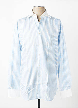 Chemise manches longues poches bleu PIERRE CARDIN homme